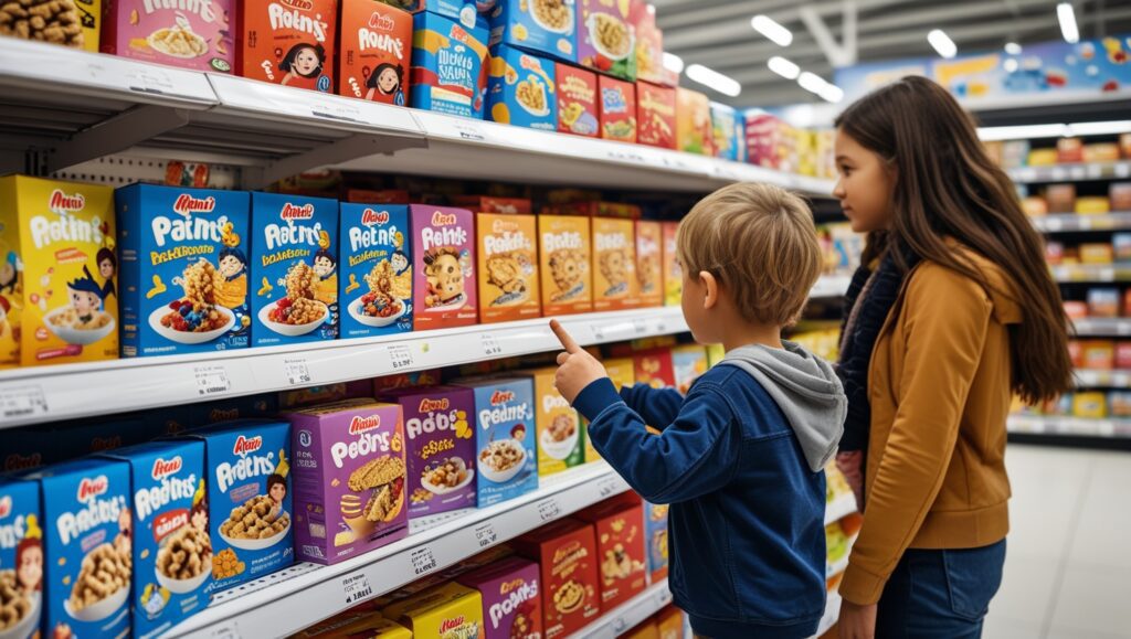 Leonardo_Phoenix_10_A_supermarket_shelf_filled_with_breakfast_3