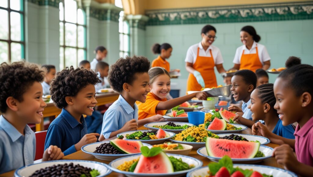 Leonardo_Phoenix_10_updatedpromptA_bustling_public_school_cafe_0